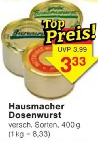 Jawoll Hausmacher Dosenwurst 400 g Angebot