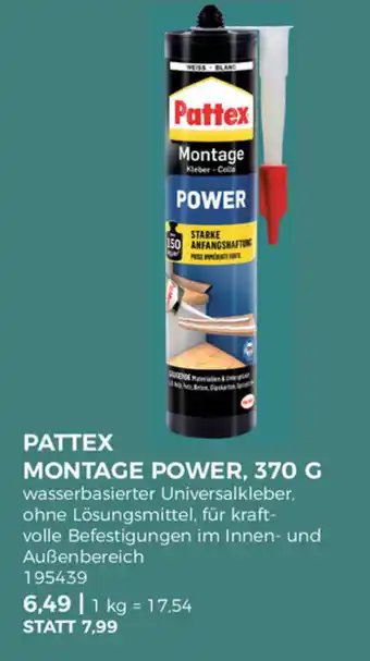 BBM Baumarkt Pattex Montage Power 370g Angebot