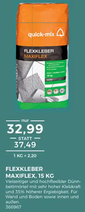 BBM Baumarkt Flexkleber Maxiflex 15kg Angebot
