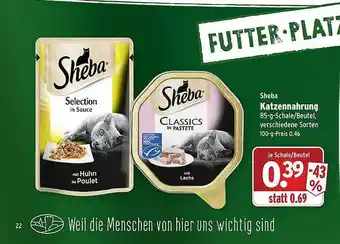 Wasgau Sheba Katzennahrung Angebot