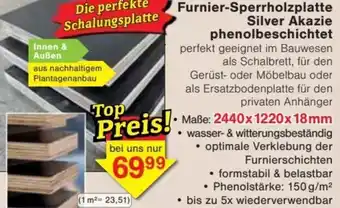 Jawoll Furnier-Sperrholzplatte Silver Akazie phenolbeschichtet Angebot