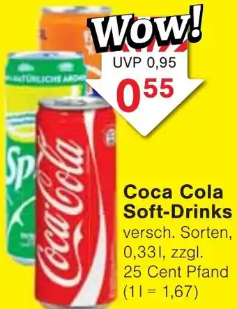 Wiglo Wunderland Coca Cola Soft-Drinks 0,33 L Angebot