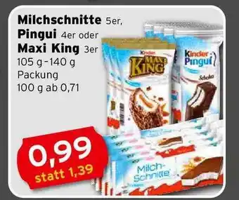 CAP Markt Milchschnitte Pingui oder Maxi King Angebot