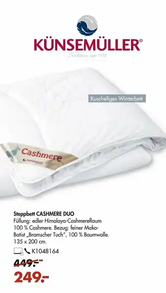 Galeria Steppbett Cashmere Duo Angebot