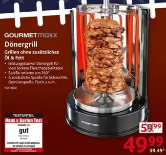 Selgros GOURMETmaxx Dönergrill Grillen ohne zusätzliches Öl & Fett Angebot