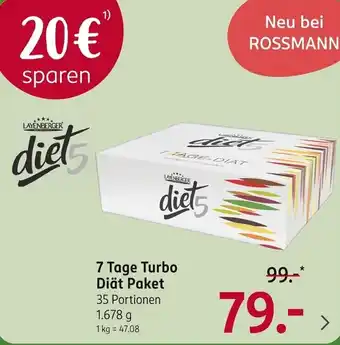 Rossmann 7 Tage Turbo Diät Paket 1.678 g Angebot