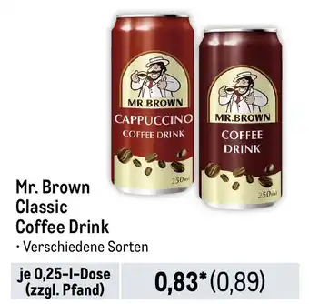 METRO Mr. Brown Classic Coffee Drink 250ml Angebot