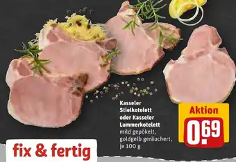 REWE Kasseler Stielkotelett oder Kasseler Lummerkotelett 100 g Angebot