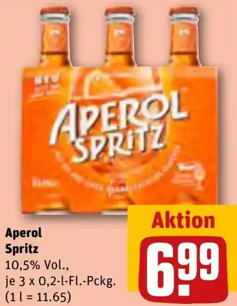 REWE Aperol Spritz 3 x 0,2-l-Fl. Pckg. Angebot