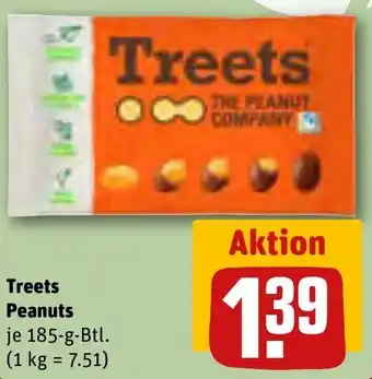 REWE Treets Peanuts 185-g-Btl. Angebot