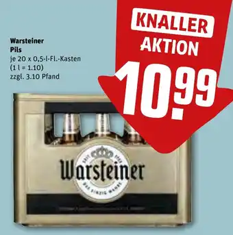 REWE Warsteiner Pils 20x0,5 L-Fl. Kasten Angebot