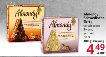 Selgros Almondy Schwedische Torte 400-g-Packung Angebot
