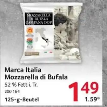 Selgros Marca Italia Mozzarella di Bufala 52 % Fett i. Tr. 125 g Angebot