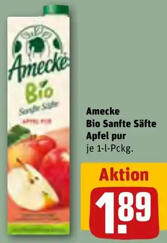 REWE Amecke Bio Sanfte Säfte Apfel pur 1-l-Pckg. Angebot