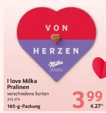 Selgros I love Milka Pralinen 165-g-Packung Angebot