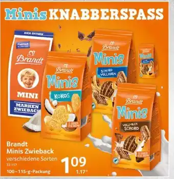 Selgros Brandt Minis Zwieback verschiedene Sorten 100-115-g-Packung Angebot