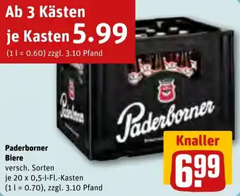 REWE Paderborner Biere 20 x 0,5-l-Fl. Kasten Angebot