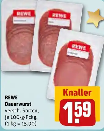 REWE REWE Dauerwurst 100 g Pckg. Angebot