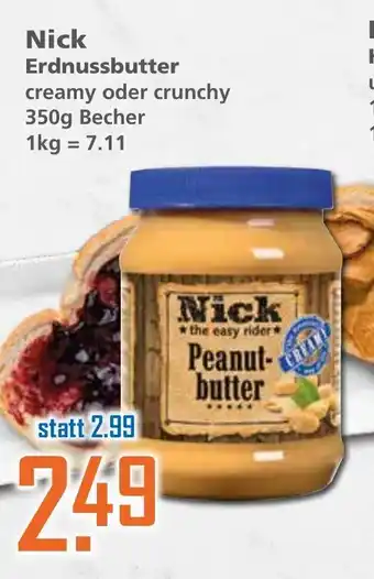 Klaas und Kock Nick Erdnussbutter 350g Becher Angebot