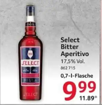 Selgros Select Bitter Aperitivo 17,5% Vol.  0,7-1-Flasche Angebot