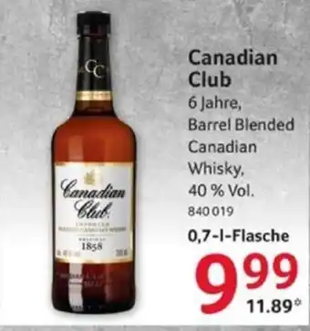 Selgros Canadian Club 6 Jahre, 0,7-1-Flasche Angebot