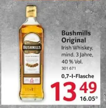 Selgros Bushmills Original Irish Whiskey, mind. 3 Jahre, 0,7-1-Flasche Angebot