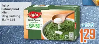 Klaas und Kock Iglo Rahmspinat 500g Angebot