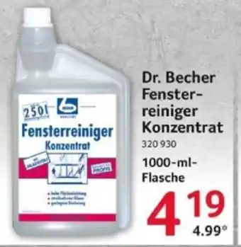 Selgros Dr. Becher Fensterreiniger Konzentrat 1000-ml-Flasche Angebot