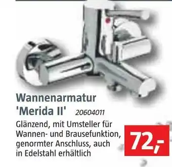 Bauhaus Wannenarmatur 'merida ii' Angebot