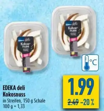 diska Edeka Deli Kokosnuss 150g Angebot