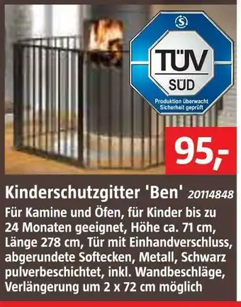 Bauhaus Kinderschutzgitter 'ben' Angebot