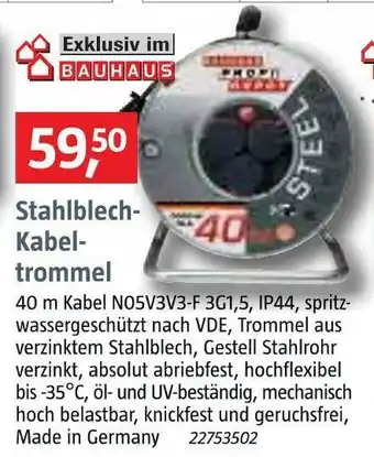 Bauhaus Stahlblech-kabeltrommel Angebot