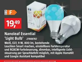 Bauhaus Nanoleaf essential 'light bulb' Angebot