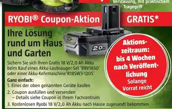 Bauhaus Ryobi coupon-aktion Angebot