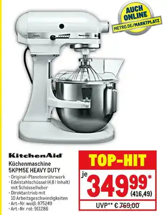 METRO Kitchenaid küchenmaschine Angebot