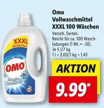 Lidl Omo vollwaschmittel xxxl 100 wäschen Angebot