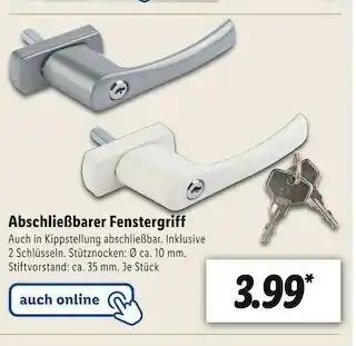 Lidl Abschließbarer fenstergriff Angebot