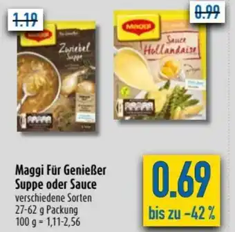 diska Maggi Für Genießer Suppe oder Sauce 27-62g Angebot