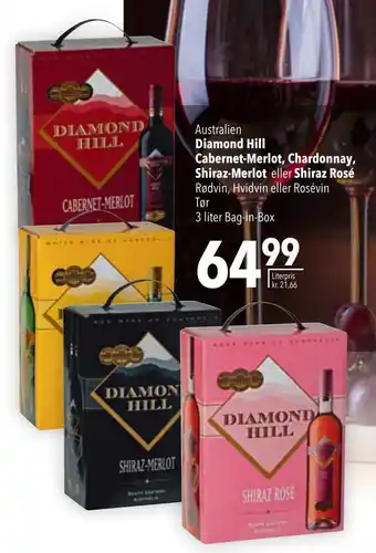 CITTI Markt Diamond Hill Cabernet-Merlot, Chardonnay, Shiraz-Merlot eller Shiraz Rosé 3 liter Bag-in-Box Angebot