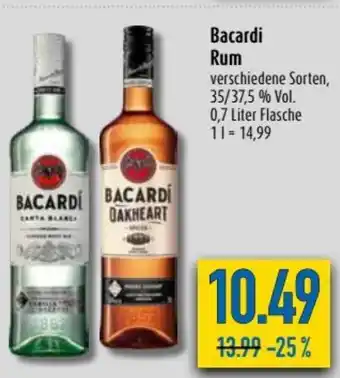 diska Bacardi Rum 0,7L Angebot