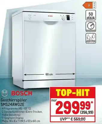 METRO Bosch geschirrspüler sms24aw02e Angebot