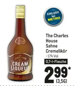 METRO The charles house sahne cremelikör Angebot