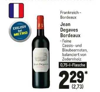 METRO Jean degaves bordeaux rotwein Angebot