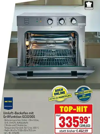 METRO Metro professional umluft-backofen mit grillfunktion Angebot