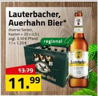 Logo Getränkemarkt Lauterbacher Auerhahn Bier Angebot