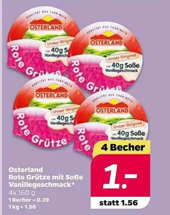 NETTO Osterland Rote Grütze Mit Soße Vanillegeschmack Angebot