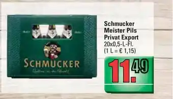 Profi Getränke Schmucker Meister Pils Privat Export Angebot