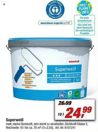 toom Baumarkt Superweiß Toom Angebot