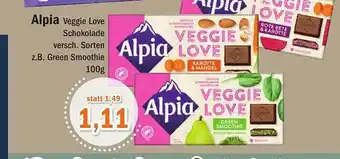 Aktiv Irma Alpia Veggie Love Schokolade Angebot