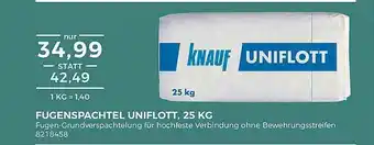 BBM Baumarkt Fugenspachtel Uniflott Knauf Angebot